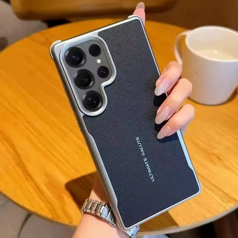 Imperial Shield Leather Case | Galaxy S24 Ultra | Midnight Black